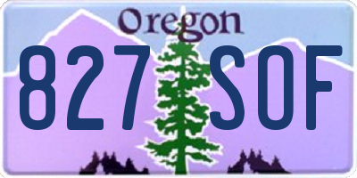 OR license plate 827SOF