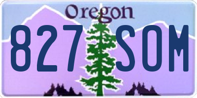 OR license plate 827SOM