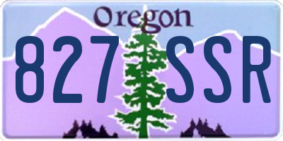 OR license plate 827SSR