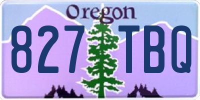 OR license plate 827TBQ