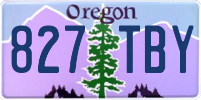 OR license plate 827TBY