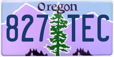 OR license plate 827TEC