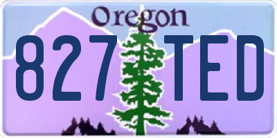 OR license plate 827TED