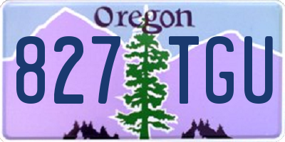 OR license plate 827TGU