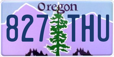 OR license plate 827THU