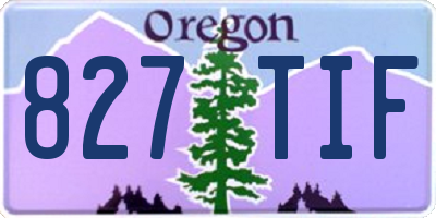 OR license plate 827TIF