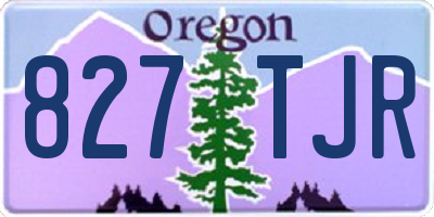 OR license plate 827TJR