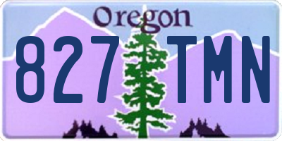 OR license plate 827TMN