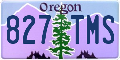 OR license plate 827TMS