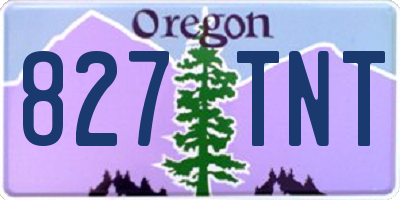 OR license plate 827TNT