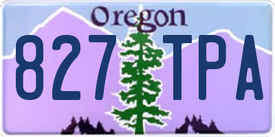 OR license plate 827TPA