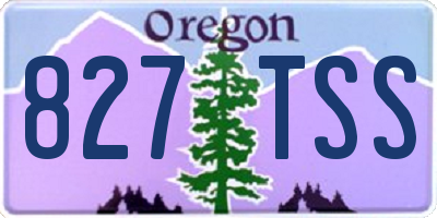 OR license plate 827TSS