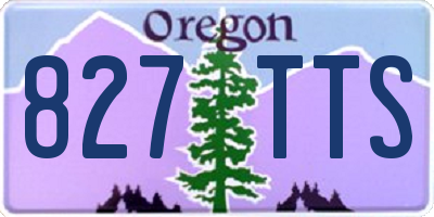 OR license plate 827TTS