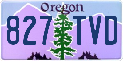 OR license plate 827TVD