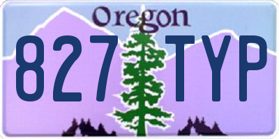 OR license plate 827TYP