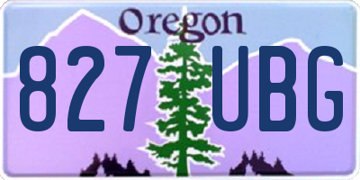 OR license plate 827UBG