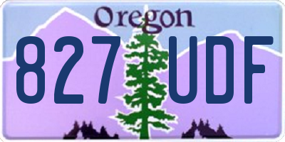 OR license plate 827UDF