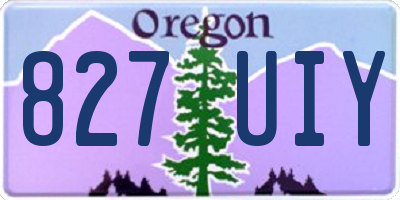 OR license plate 827UIY