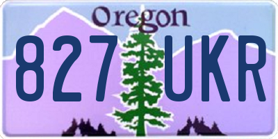 OR license plate 827UKR