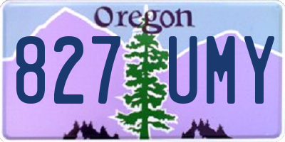 OR license plate 827UMY