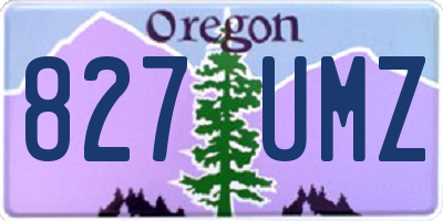 OR license plate 827UMZ