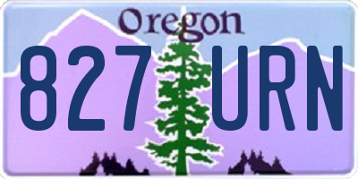 OR license plate 827URN
