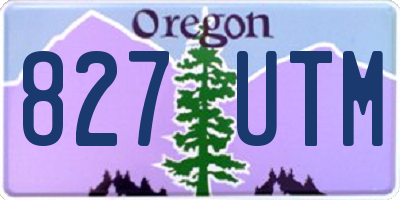 OR license plate 827UTM