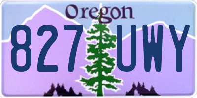OR license plate 827UWY