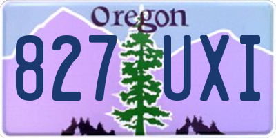 OR license plate 827UXI