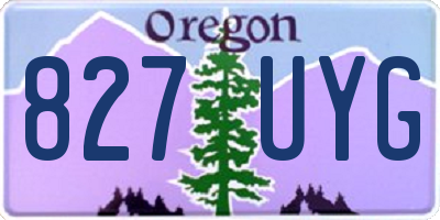 OR license plate 827UYG