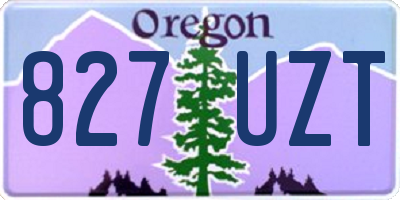 OR license plate 827UZT