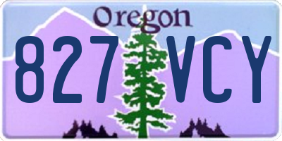 OR license plate 827VCY