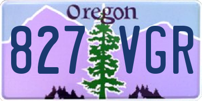 OR license plate 827VGR