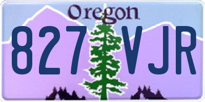 OR license plate 827VJR