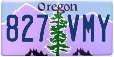 OR license plate 827VMY