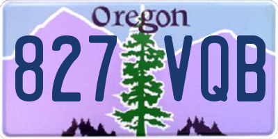 OR license plate 827VQB