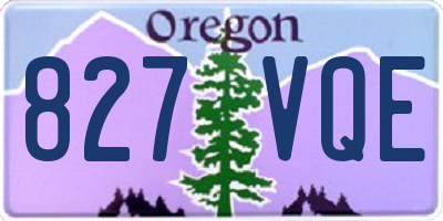 OR license plate 827VQE