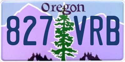 OR license plate 827VRB