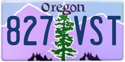 OR license plate 827VST