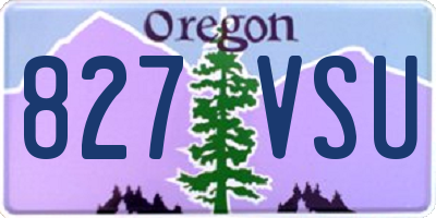 OR license plate 827VSU