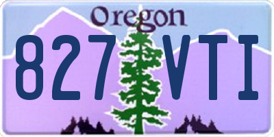 OR license plate 827VTI