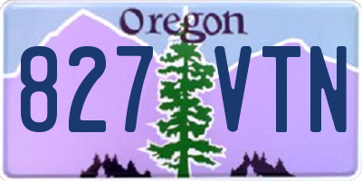 OR license plate 827VTN