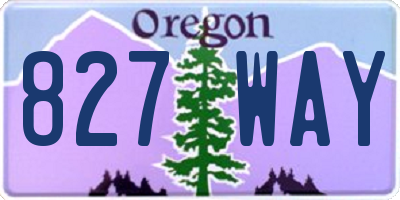 OR license plate 827WAY