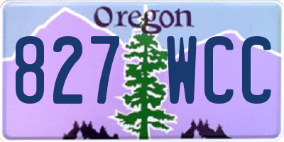 OR license plate 827WCC