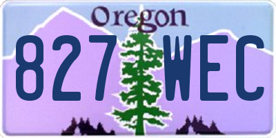OR license plate 827WEC
