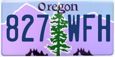 OR license plate 827WFH