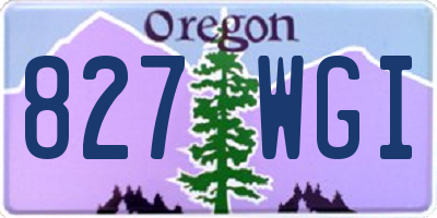 OR license plate 827WGI