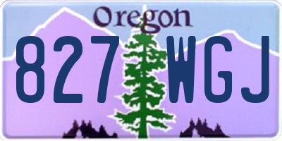 OR license plate 827WGJ