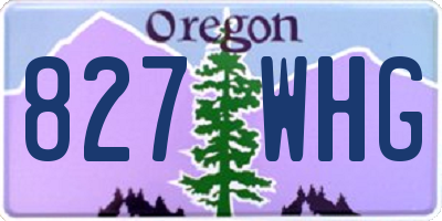 OR license plate 827WHG