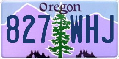 OR license plate 827WHJ